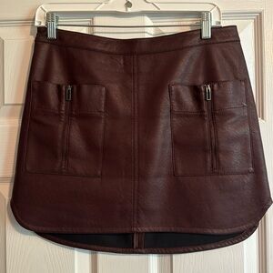 BCBGMAXAZRIA Faux Leather mini skirt Size S